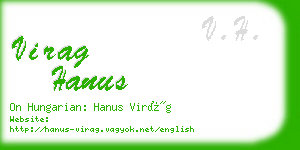 virag hanus business card